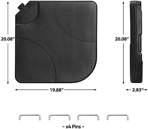 SUPER DEAL 4-Piece Cantilever Umbrella Base