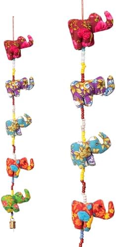 Traditional Handmade Colorful Elephant Door Hanging Decor