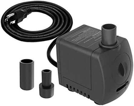 Submersible Pump 150GPH Ultra Quiet with Overheat Protection 4ft High Lift