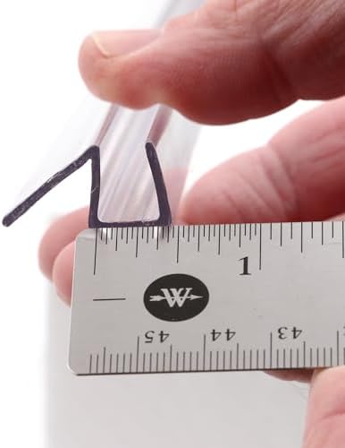 Prime-Line M 6258 Frameless Shower Door Bottom Seal - 36 Inch Clear Vinyl