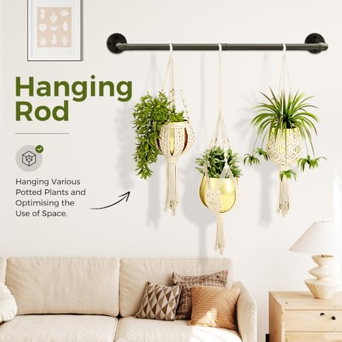Bamworld Durable Hanging Plant Rod for Indoor Plants
