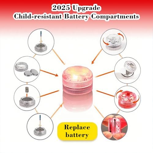 Small Submersible LED Lights with Remote Control Waterproof Tea Light Flameless Candle for Vases and Ponds