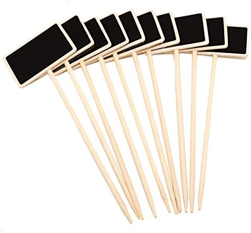 20 Pcs Mini Wood Chalkboard Plant Tags for Garden Decor