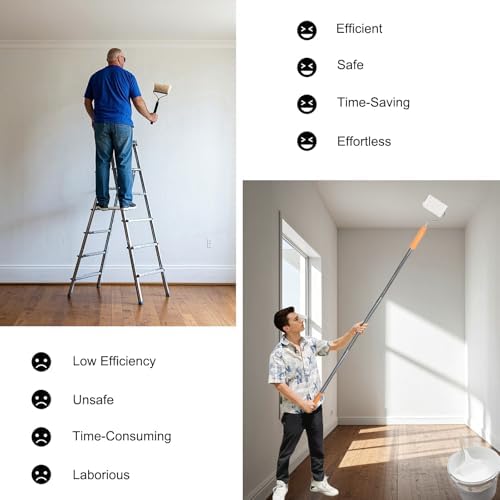 8 PCS Paint Roller Extension Pole Set