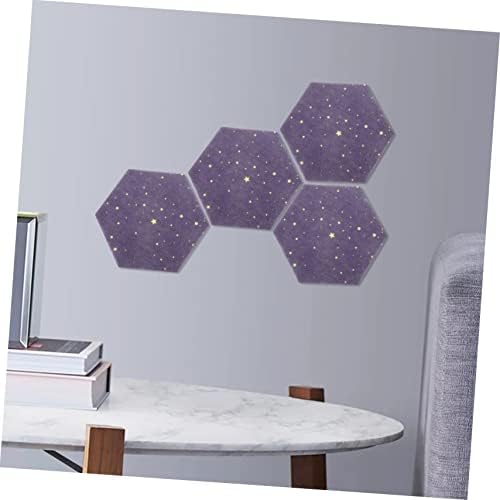 6pcs Hexagon Felt Bulletin Board Tiles for Home Office Decor