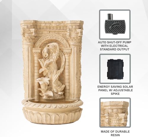 XBrand 303 Inch Solar Wall Fountain