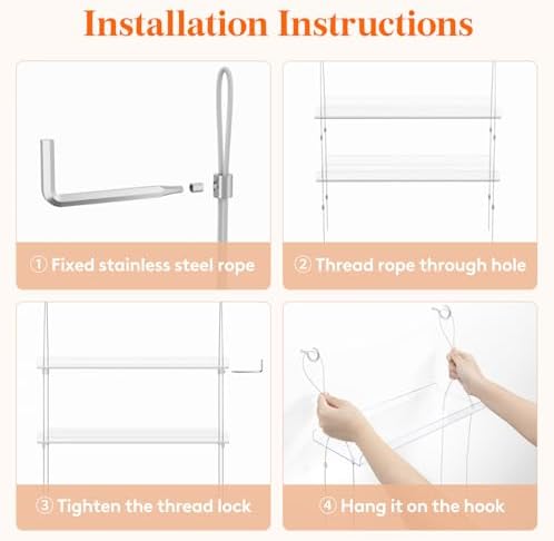 Lifewit 3-Tier Window Plant Shelf with Thread Lock
