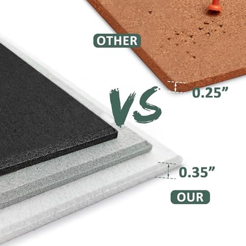 Felt Wall Tiles Bulletin Board with 40 Push Pins 12 Pack Large Office Cork Board Alternative