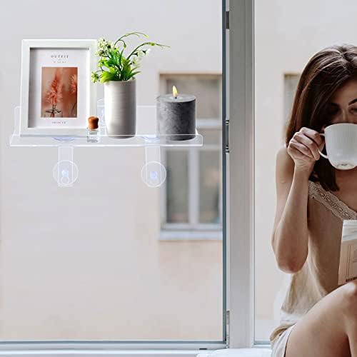 2 Pcs Plant Window Shelf with Suction Cup and Bracket