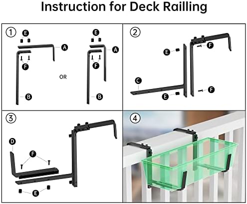 YM 6PCS Heavy Duty Adjustable Window Box Brackets