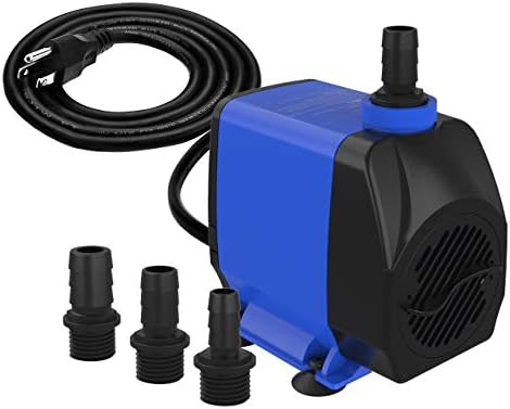 Ultra Quiet Submersible Pump 1056GPH for Fountains Ponds Aquariums