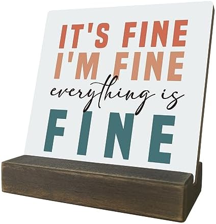 Inspirational Wooden Plaque Sign with Stand
