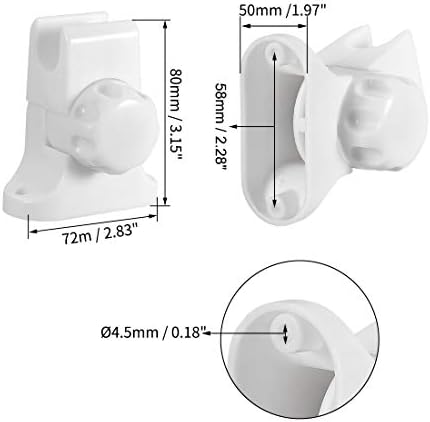 Uxcell Adjustable Shower Head Holder 3Pcs ABS Wall Mount Bracket White