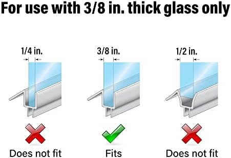 Prime-Line M 6258 Frameless Shower Door Bottom Seal - 36 Inch Clear Vinyl