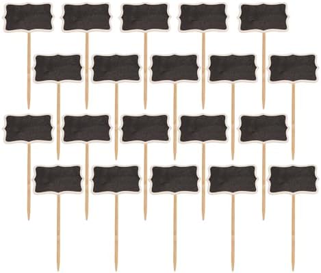20PCS Wood Chalkboard Plant Tags for Garden and Lawn