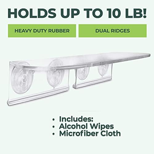 Window Garden Double Veg Ledge - Suction Cup Shelf for Plants
