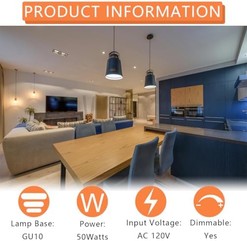 Halogen Bulb 50W GU10 120V NP5 Replacement for Candle Warmer and Scent Wax Burner Pack of 4