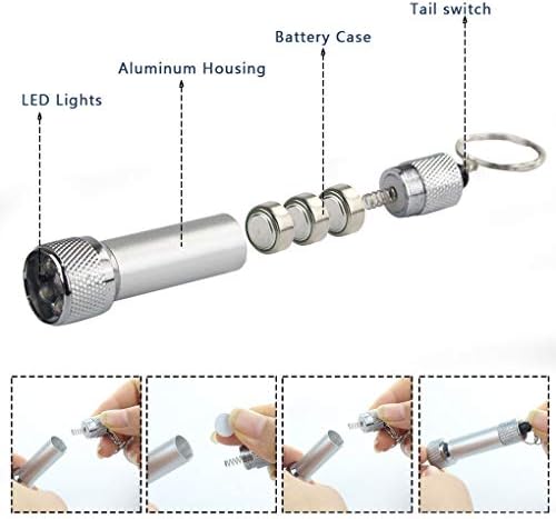 Bantoye 20 Packs Mini LED Flashlights 5 Colors