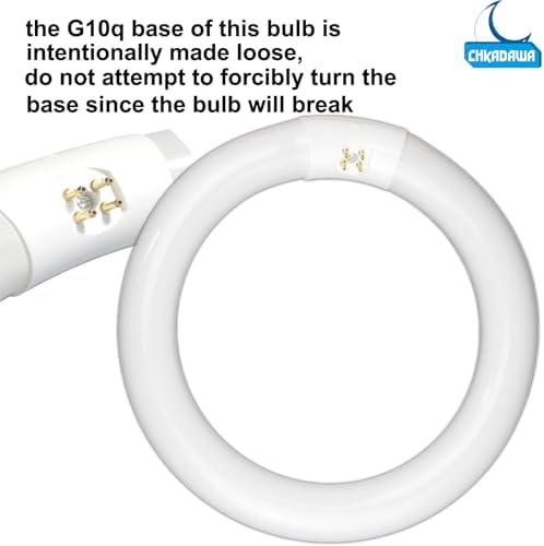 CHKADAWA FC8T9 22W Cool White Circular Fluorescent Light Bulb 2 Pack