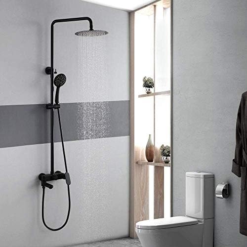 Modern Bathroom Shower Set with Brass 10 Inch Hand Shower and 3 Function Nozzle