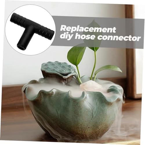 Desk Fountain Connectors Pcs Water Hose Fittings Black Hose Splitter for Small Outdoor Fountain 1
