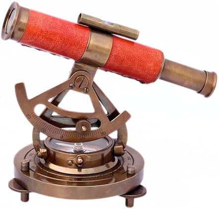 Nautical Brass Alidade Compass with Telescope