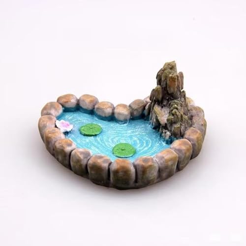 Blue Love Lotus Pond Fairy Garden Ornament