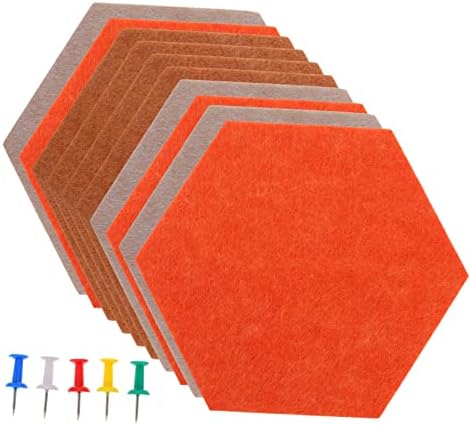 BESPORTBLE 10pcs Hexagonal Felt Bulletin Board Decor Tiles