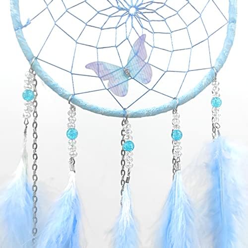 Blue Butterflies Dream Catcher Wall Decoration for Girls Kids