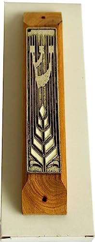 Olive Wood Mezuzah with Shema Scroll