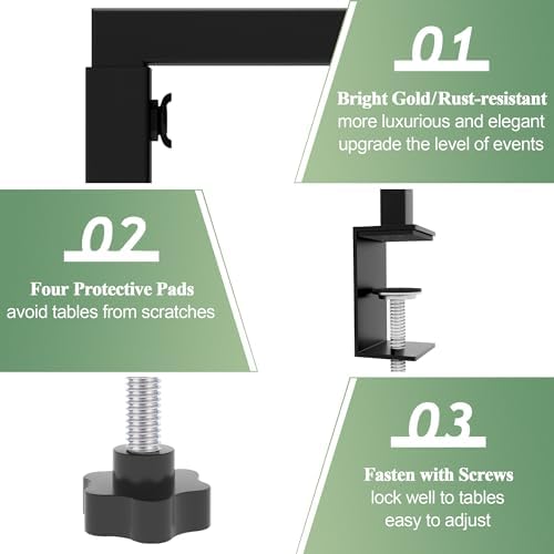 Adjustable Table Rod Stand with Clamps for Party Decoration