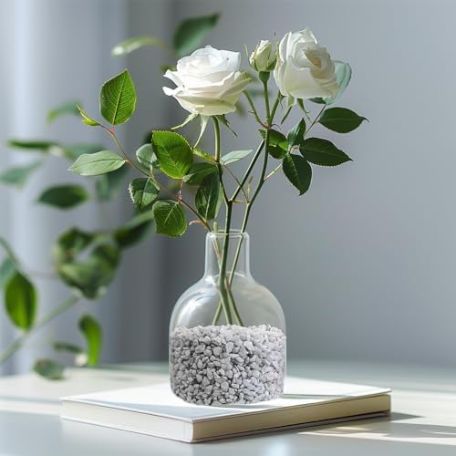 HappyFiller Gray Decorative Stones 11 LB Small Rocks for Garden Terrarium Planter Soil Cover