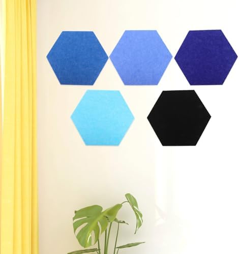 Zerodeko Adhesive Bulletin Board Tiles 5pcs for Office Classroom Decor