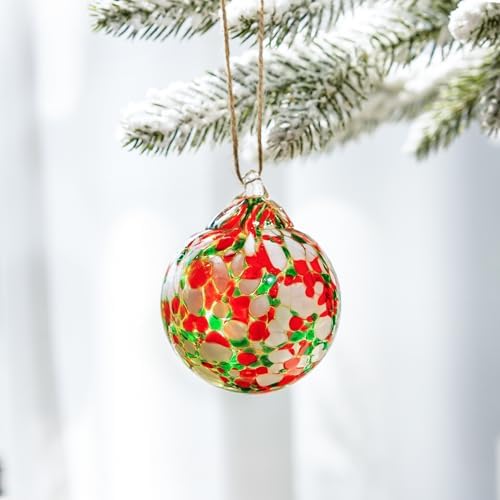 Set of 3 Hand Blown Glass Gazing Balls Decor