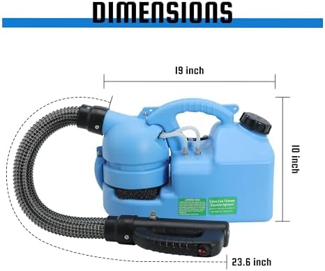 7L Electric ULV Fogger Machine Portable for Indoor and Outdoor Cleaning