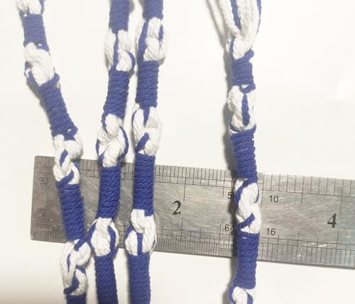 CRESPHONTES Blue and White Tzitzits Tassels for Prayer Shawls