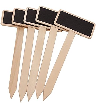 20pcs Mini Wood Chalkboard Plant Tags for Garden Decor Plant Labeling