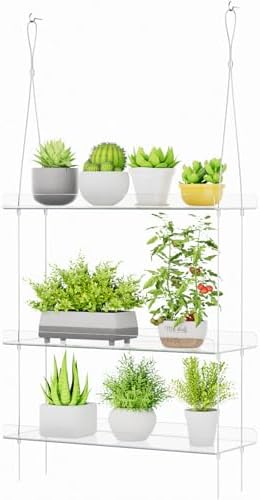 Lifewit 3-Tier Window Plant Shelf with Thread Lock