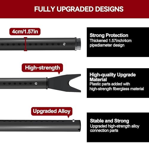 AceMining Door Security Bar Sliding Patio Stopper Heavy Duty Adjustable Jammer for Home and Travel
