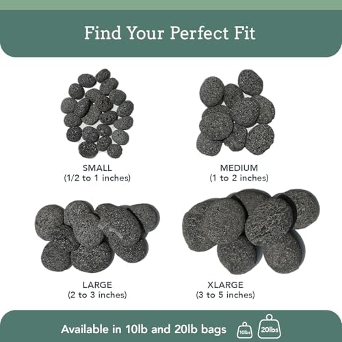 Black Lava Rocks for Fire Pit - 2 to 3 Inch 20 lbs