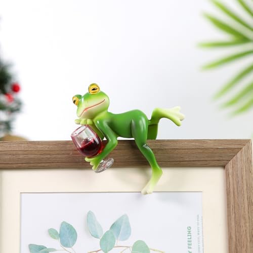 Miniature Frog Figurine Garden Decor for Outdoor Plants