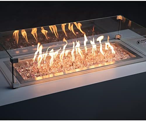 Stanbroil 10-Pound Reflective Tempered Fire Glass Rose Gold 12-Inch