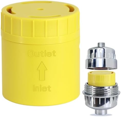 High Output Universal Shower Filter Cartridge with Vitamin C Lemon Scent 1 Pack for Chlorine and Heavy Metal Removal