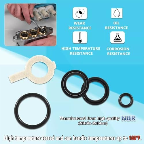 DHAZIR 30623 Seal Kit Replacement for 5 Frame Plunger Pumps 3PACK