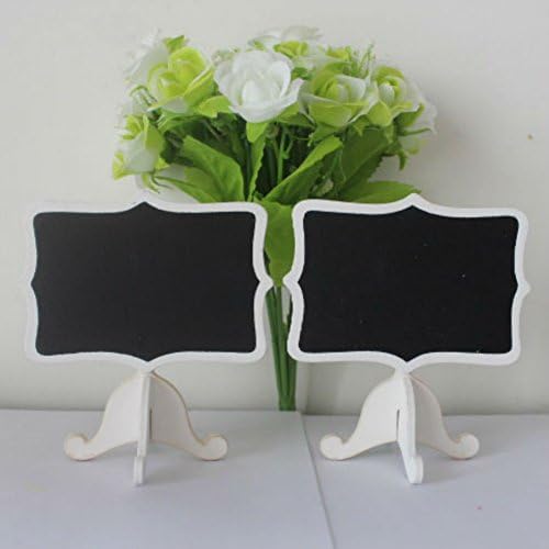 AKOAK 12 Pack Mini Rectangle Chalkboards with Easels for Message Boards and Decor