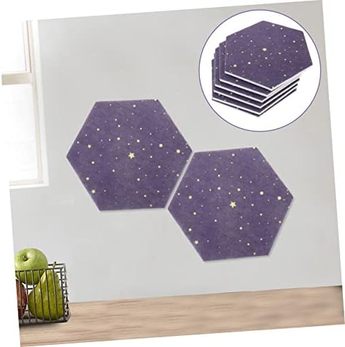 6pcs Hexagon Felt Bulletin Board Tiles for Home Office Decor