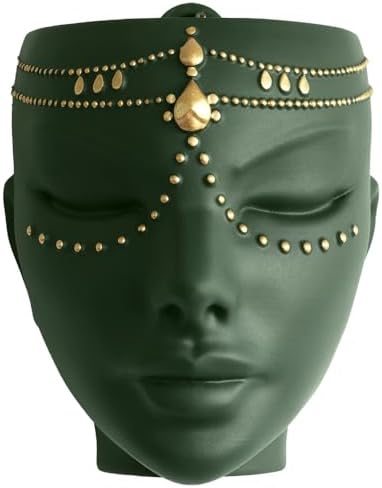 Bossa Linda Head Planter - 7 Inch Green Serena Design