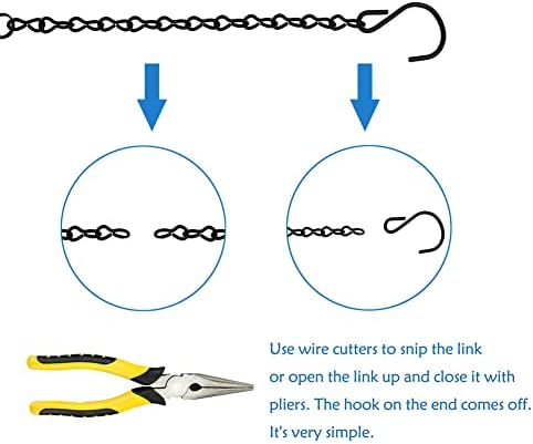 Yingfeng 10 Pack 95 Inch Black Hanging Chains for Planters and Decor