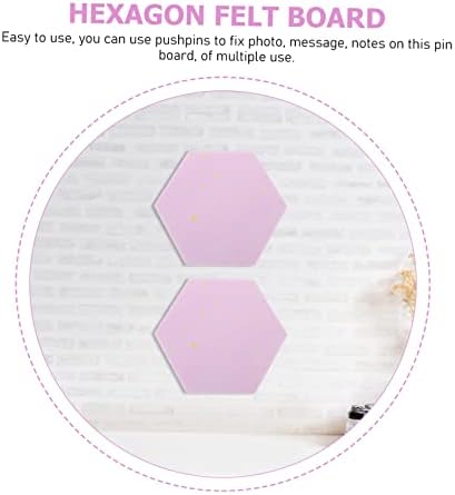 PRETYZOOM 6pc Hexagon Felt Bulletin Board Strips for Wall