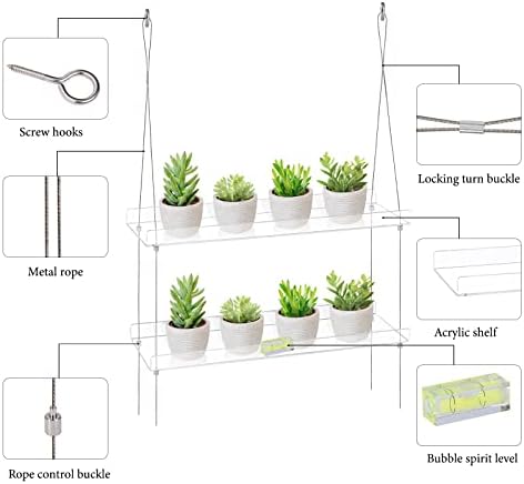 Sumerflos 2-Tier Acrylic Window Plant Shelves